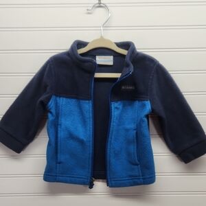 Columbia Two-Tone Blue Fleece Jacket Size 6-12 Months